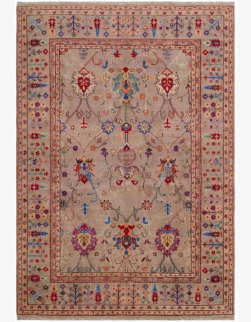 5' 8 x 8' Hand Knotted Kazak Rug