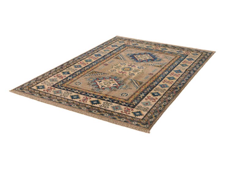 Detail image of 4' 1 x 6' Hand Knotted Kazak Rug