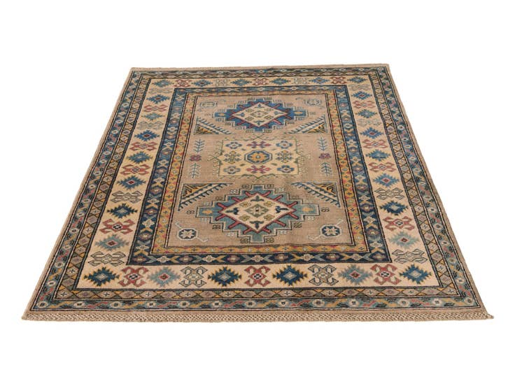 Detail image of 4' 1 x 6' Hand Knotted Kazak Rug