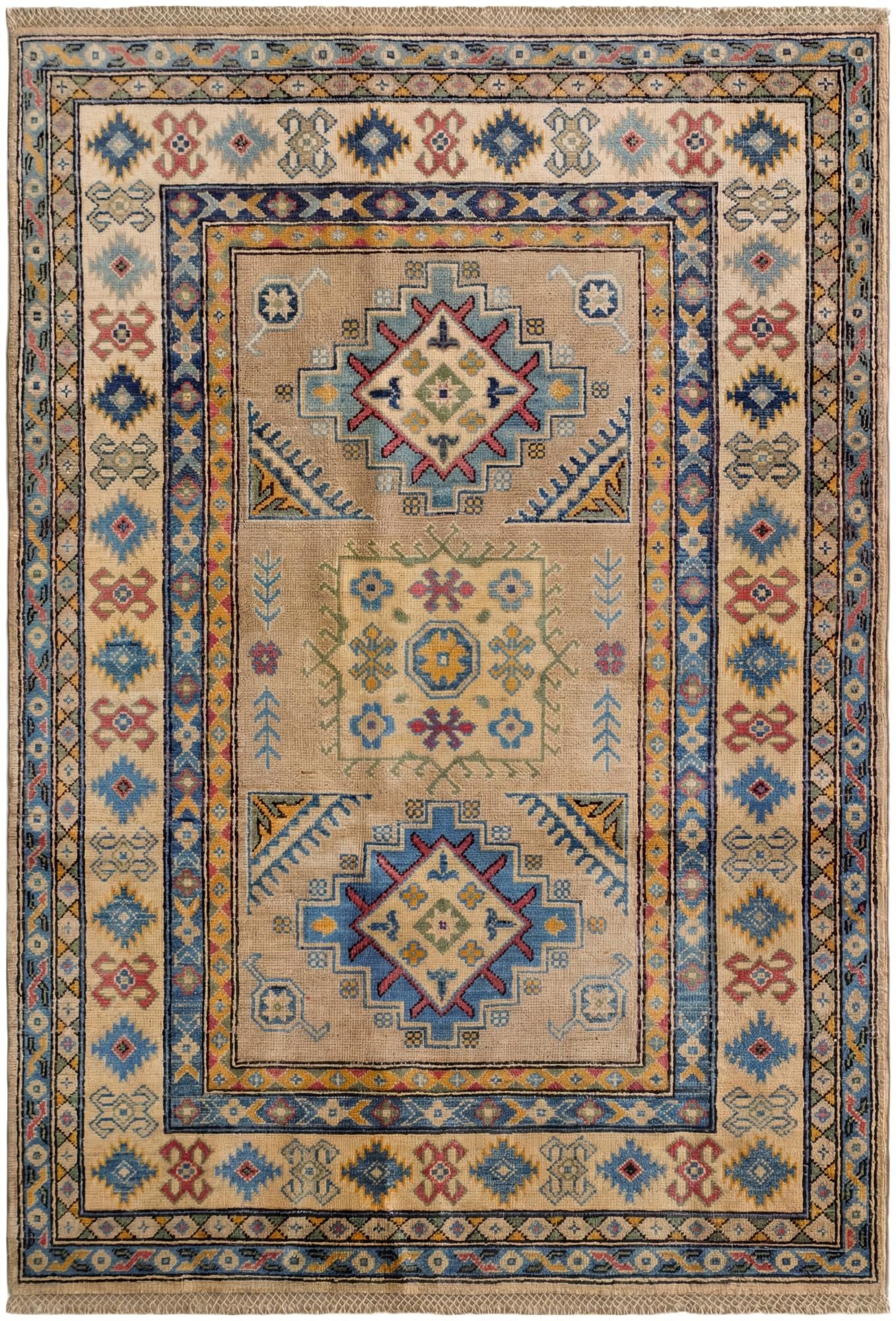 4' 1 x 6' Hand Knotted Kazak Rug