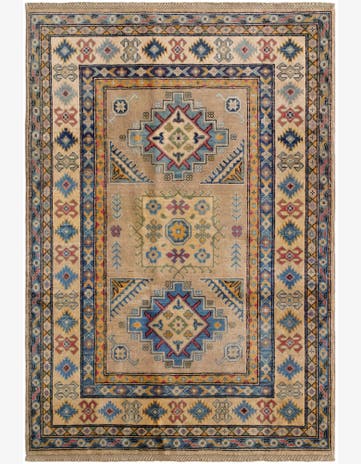 4' 1 x 6' Hand Knotted Kazak Rug