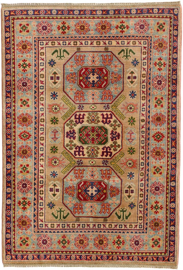 Detail image of 120cm x 180cm anudado a mano Kazak Alfombra
