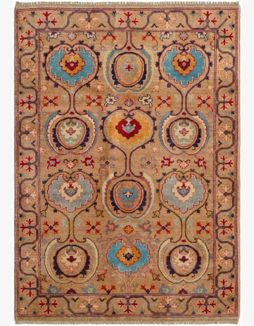 4' 1 x 5' 9 Hand Knotted Kazak Rug