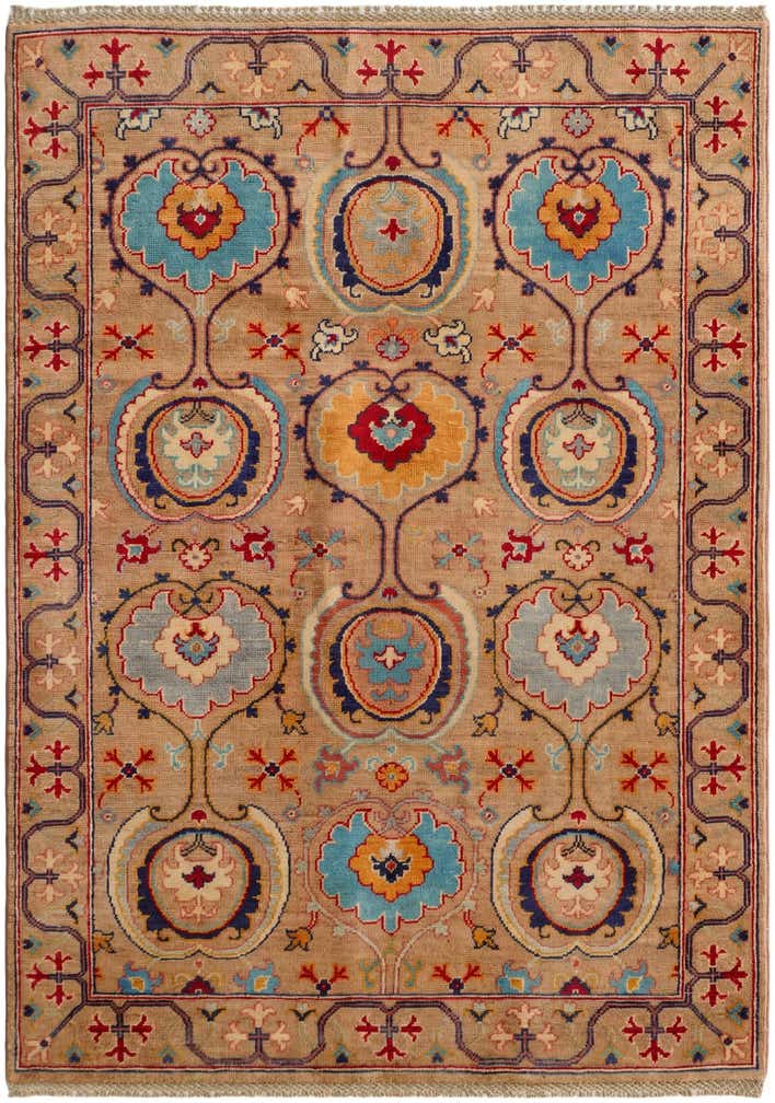 4' 1 x 5' 9 Hand Knotted Kazak Rug