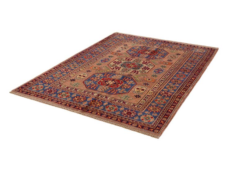Detail image of 4' 3 x 5' 10 Hand Knotted Kazak Rug