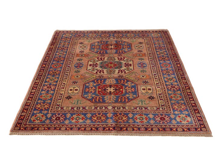 Detail image of 4' 3 x 5' 10 Hand Knotted Kazak Rug