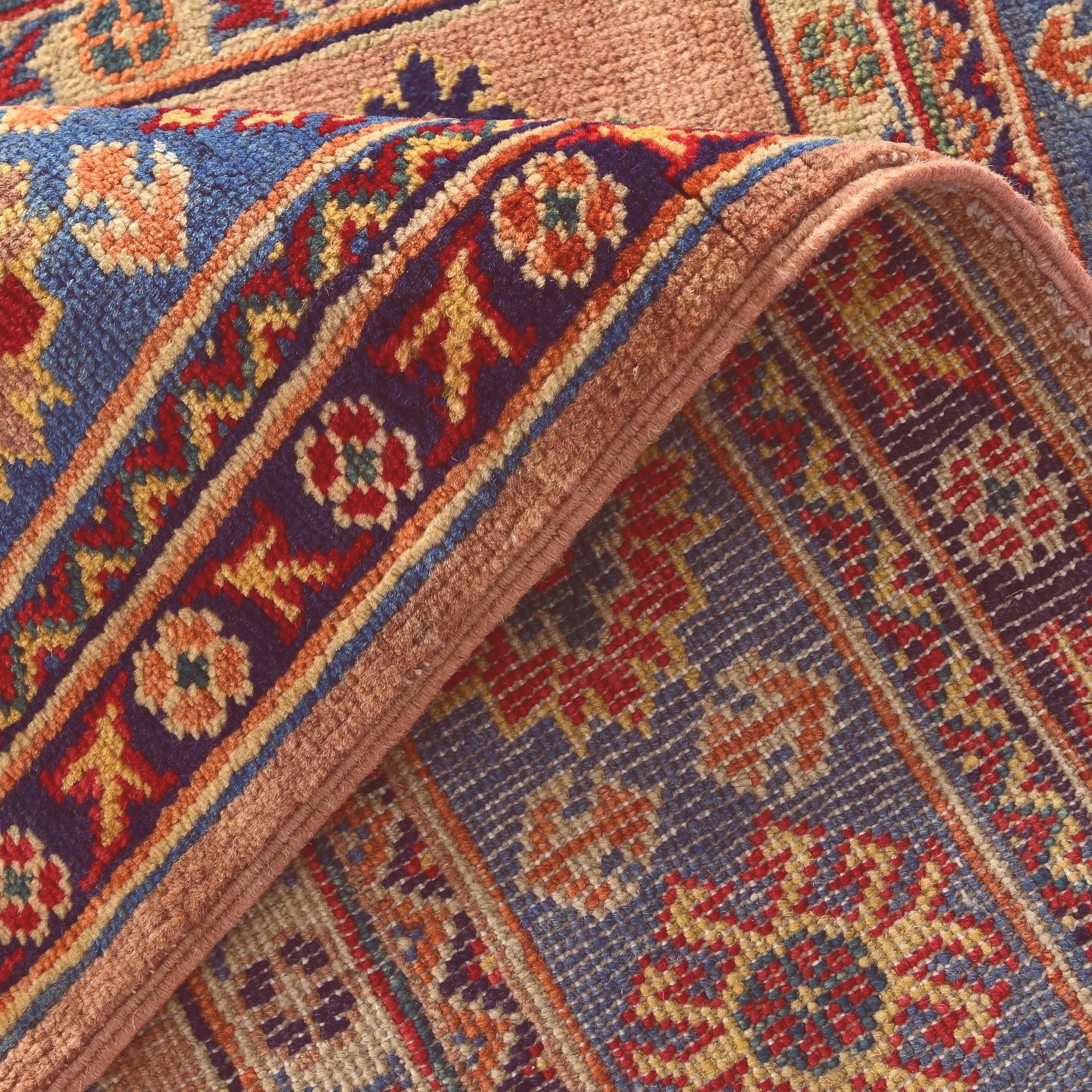 4' 3 x 5' 10 Hand Knotted Kazak Rug