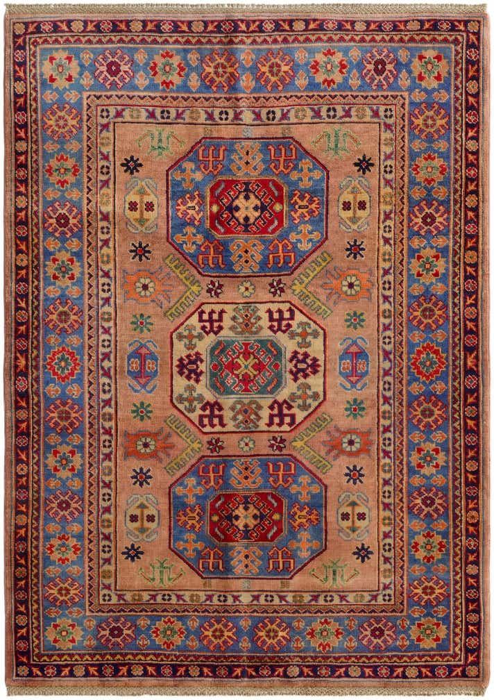 4' 3 x 5' 10 Hand Knotted Kazak Rug