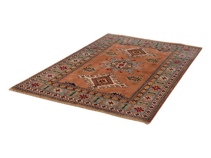 Detail image of 4' 1 x 5' 11 Hand Knotted Kazak Rug