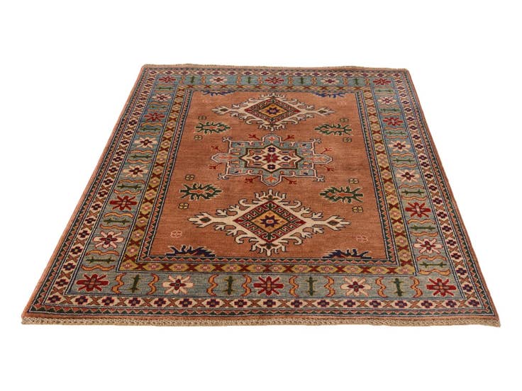 Detail image of 4' 1 x 5' 11 Hand Knotted Kazak Rug