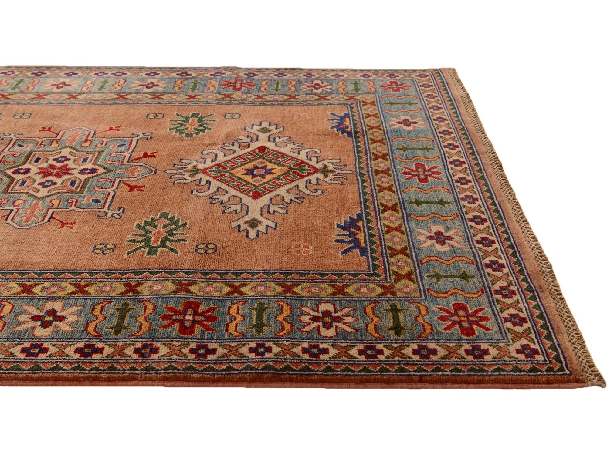 4' 1 x 5' 11 Hand Knotted Kazak Rug