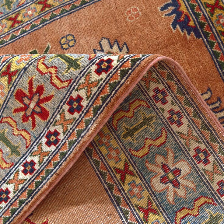 Detail image of 4' 1 x 5' 11 Hand Knotted Kazak Rug