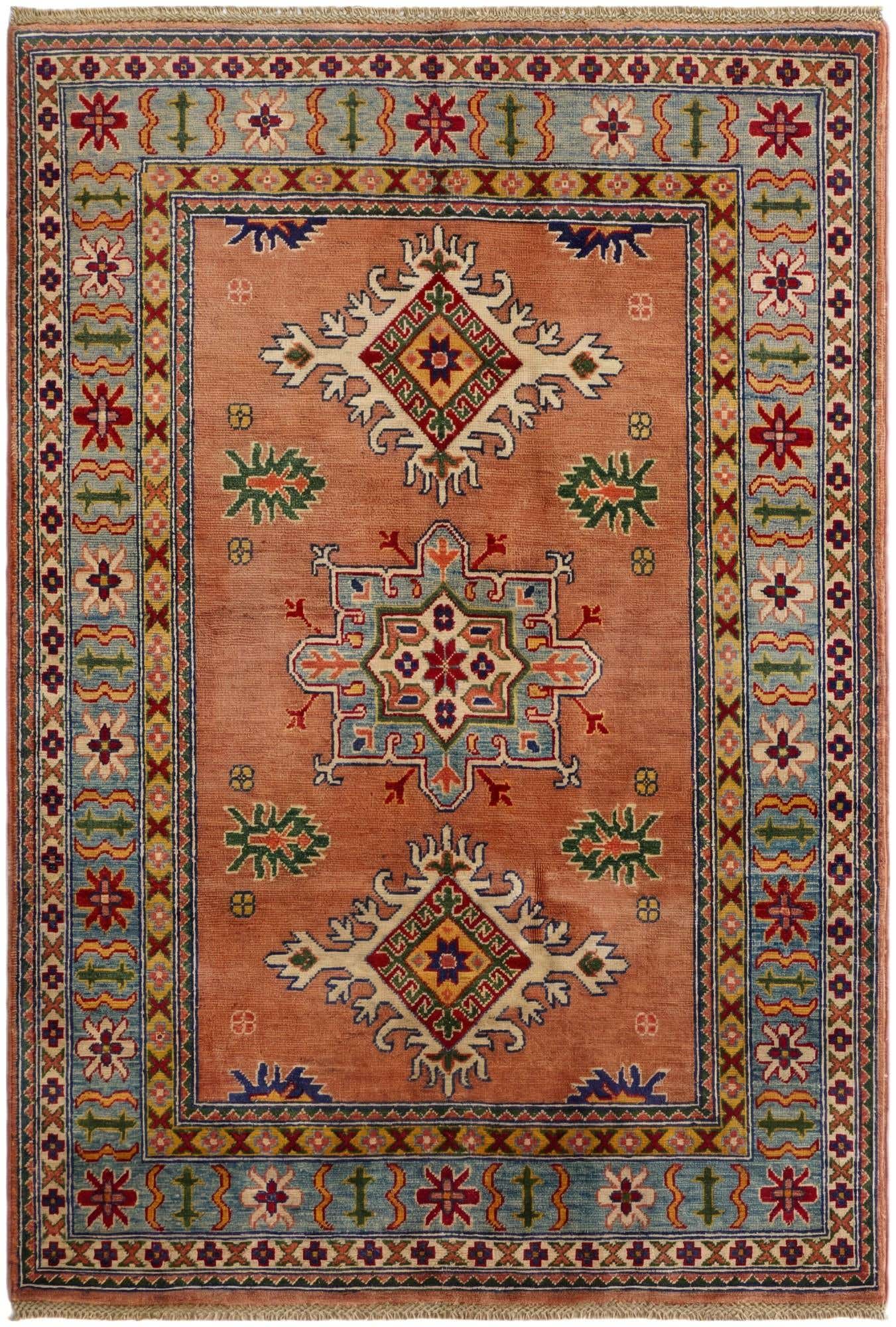 4' 1 x 5' 11 Hand Knotted Kazak Rug