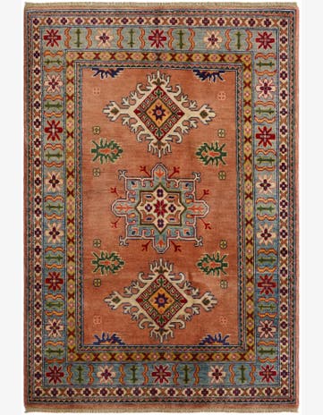 4' 1 x 5' 11 Hand Knotted Kazak Rug