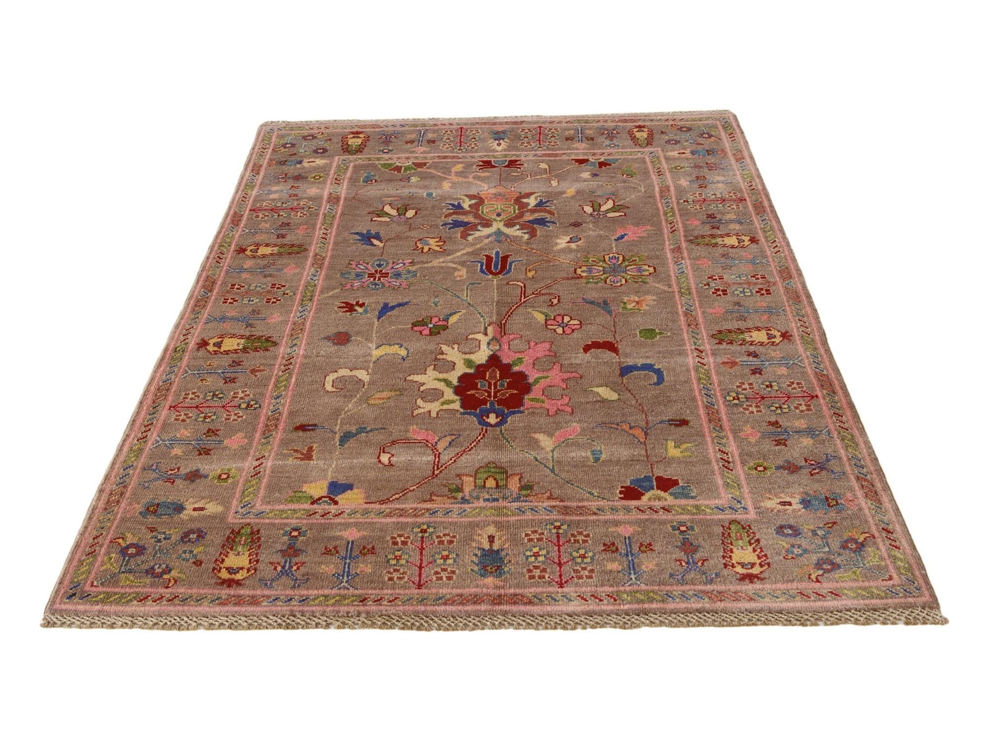 4' 1 x 6' 5 Hand Knotted Kazak Rug