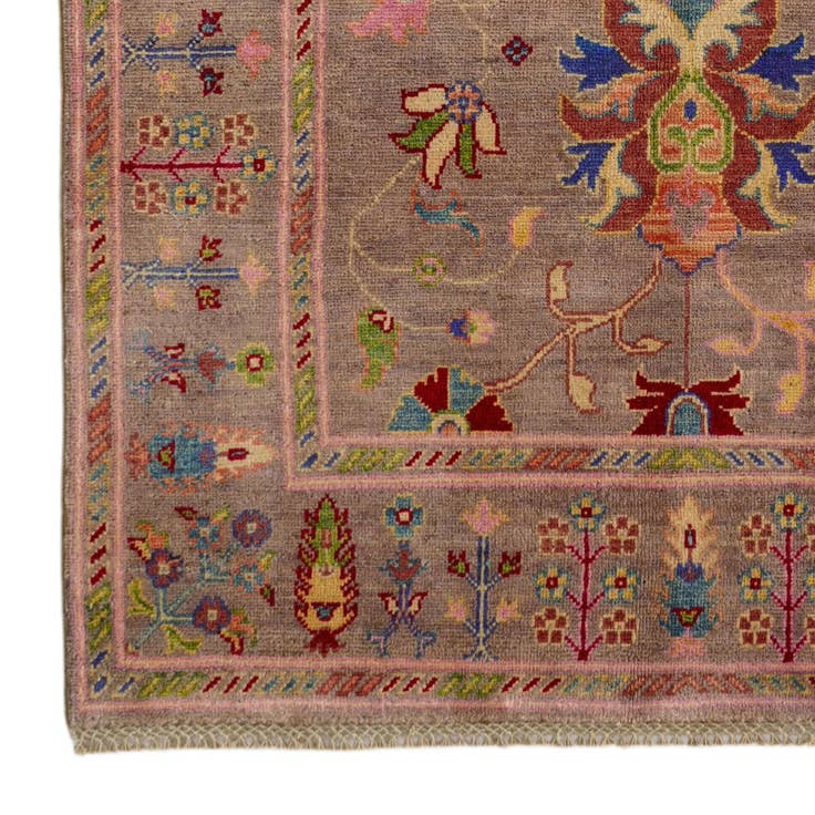 Detail image of 4' 1 x 6' 5 Hand Knotted Kazak Rug