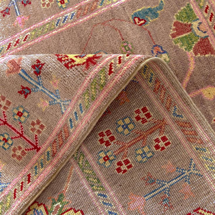 Detail image of 4' 1 x 6' 5 Hand Knotted Kazak Rug