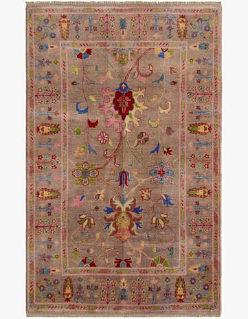 4' 1 x 6' 5 Hand Knotted Kazak Rug