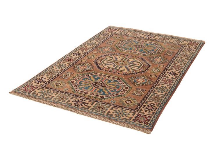 Detail image of 3' 2 x 4' 10 Hand Knotted Kazak Rug