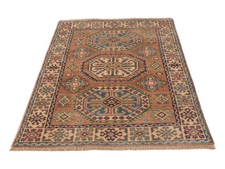 3' 2 x 4' 10 Hand Knotted Kazak Rug