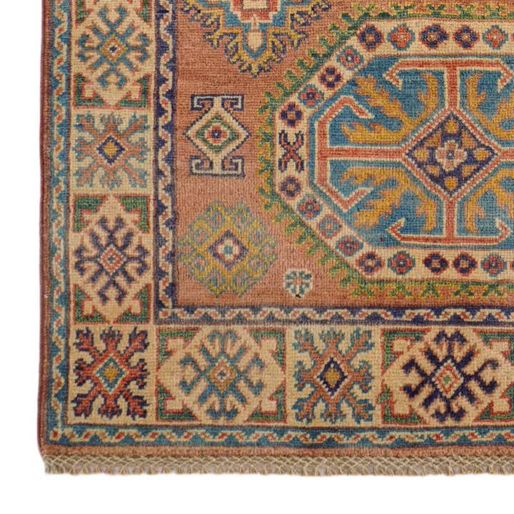 3' 2 x 4' 10 Hand Knotted Kazak Rug