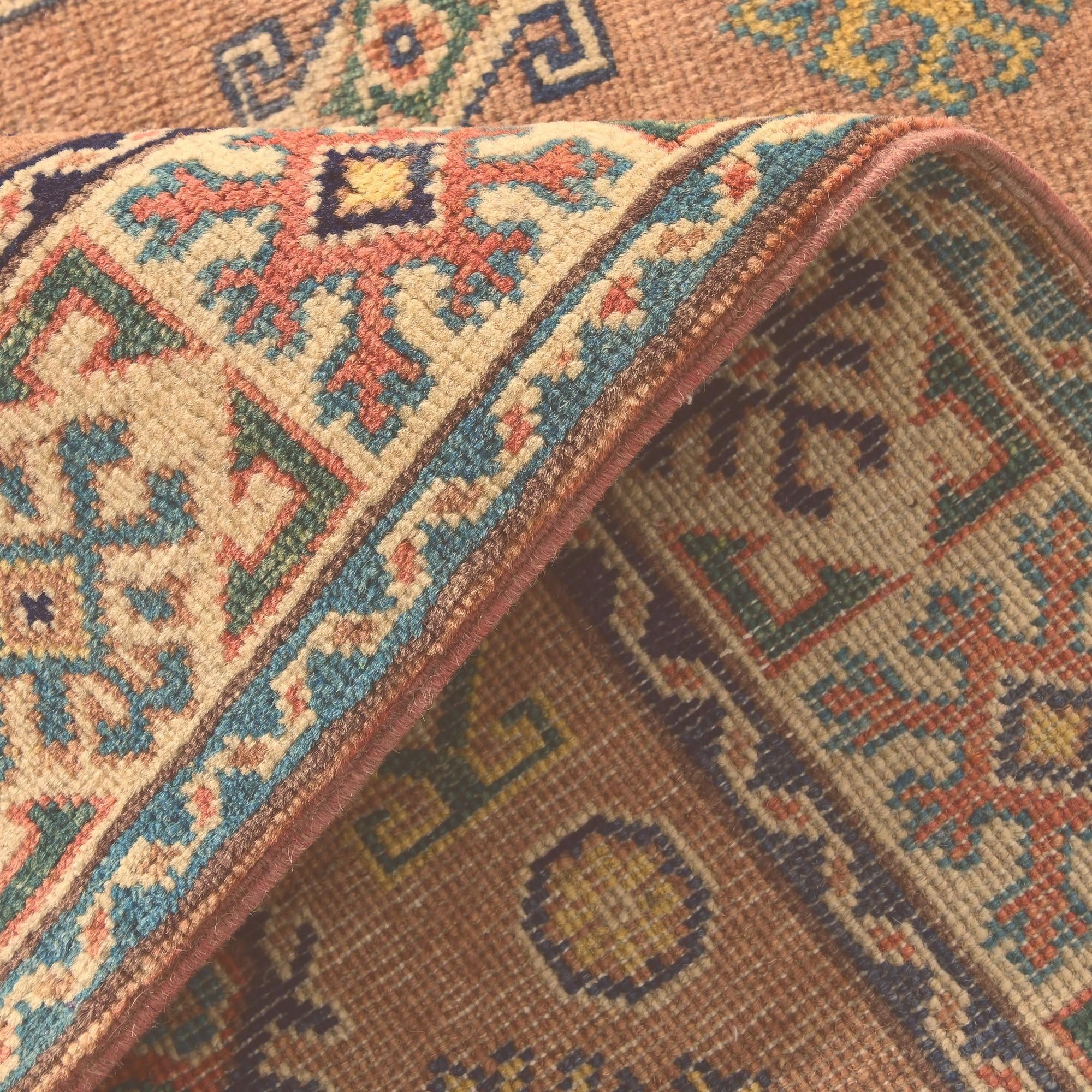 3' 2 x 4' 10 Hand Knotted Kazak Rug