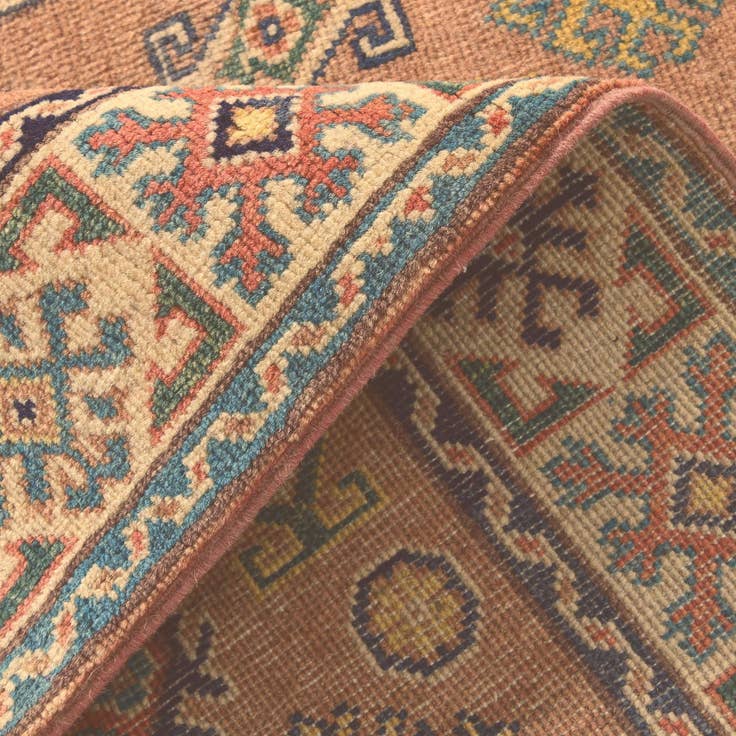 Detail image of 3' 2 x 4' 10 Hand Knotted Kazak Rug