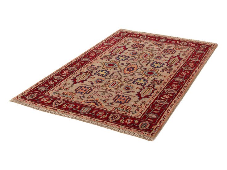 Detail image of 3' 1 x 4' 11 Hand Knotted Kazak Rug