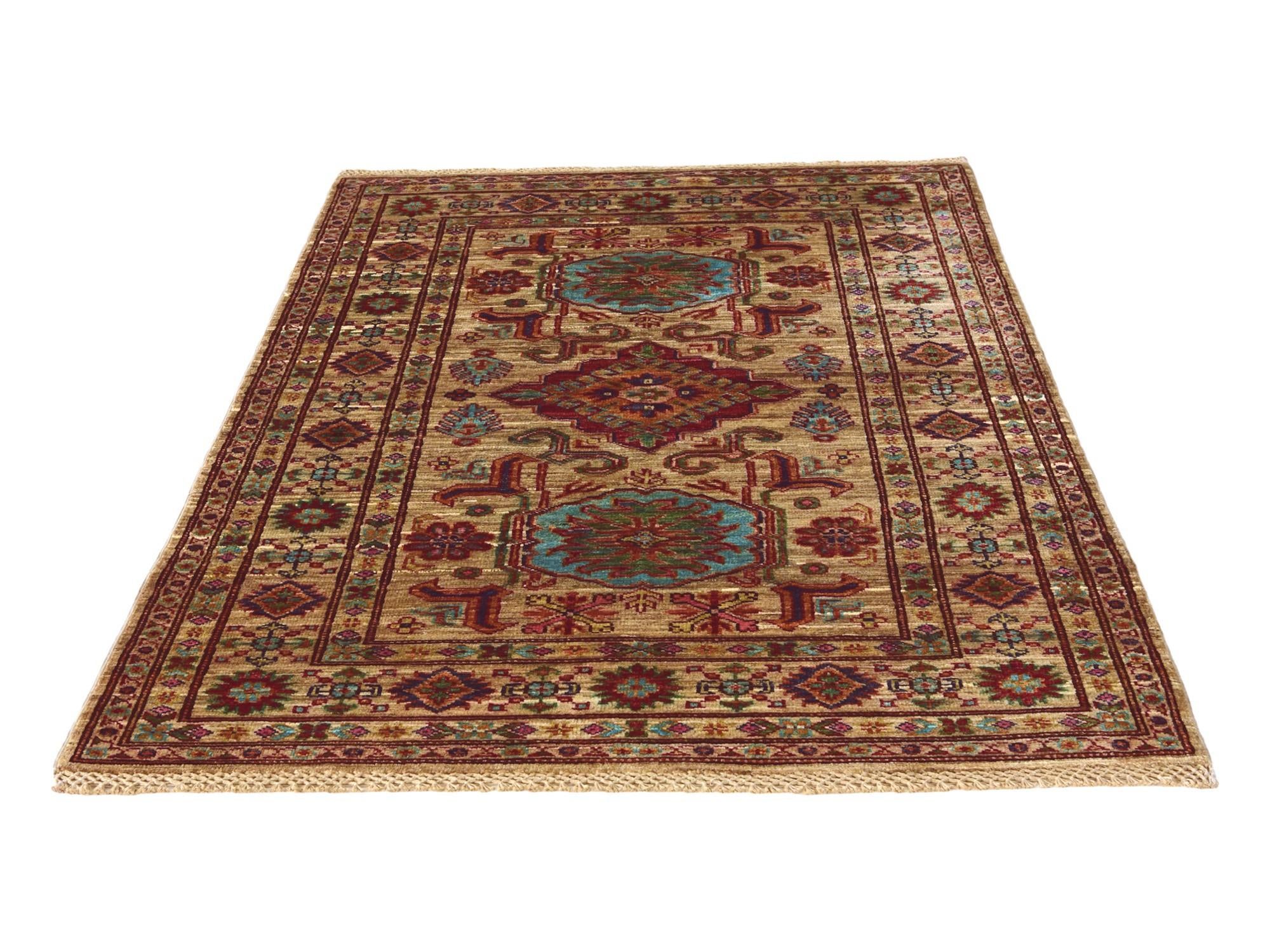 3' 5 x 5' 1 Hand Knotted Kazak Rug