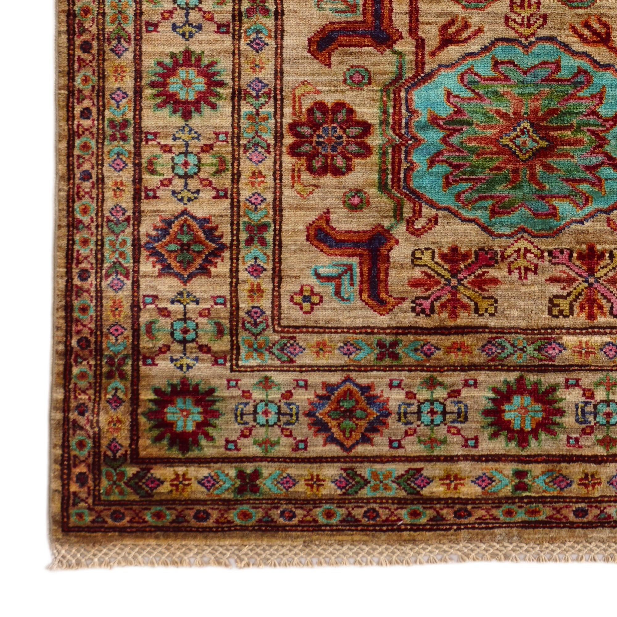 3' 5 x 5' 1 Hand Knotted Kazak Rug