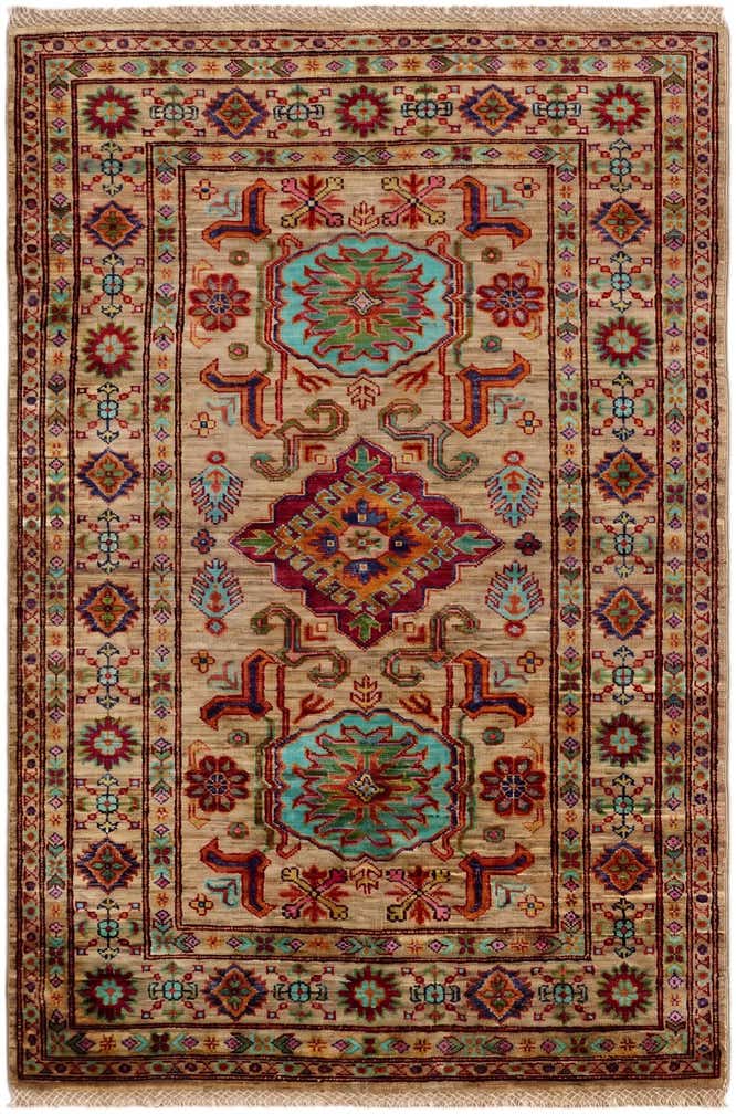 3' 5 x 5' 1 Hand Knotted Kazak Rug