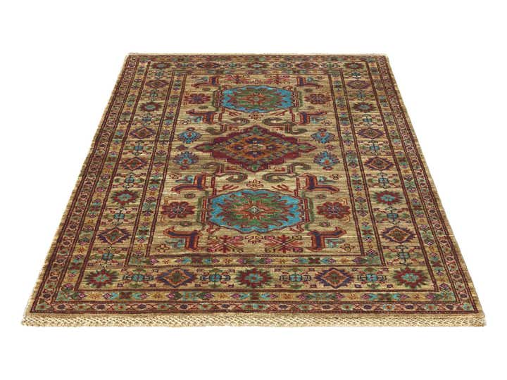 3' 5 x 5' 2 Hand Knotted Kazak Rug