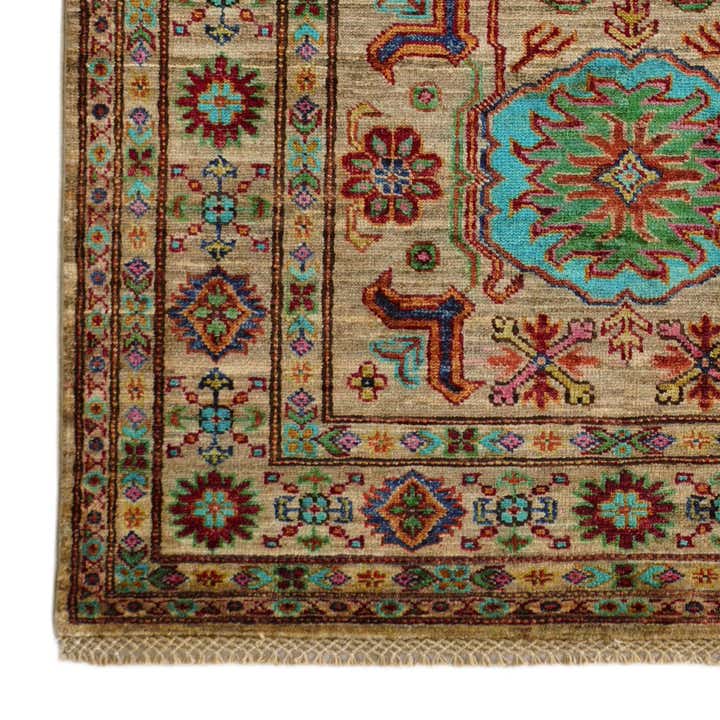 3' 5 x 5' 2 Hand Knotted Kazak Rug