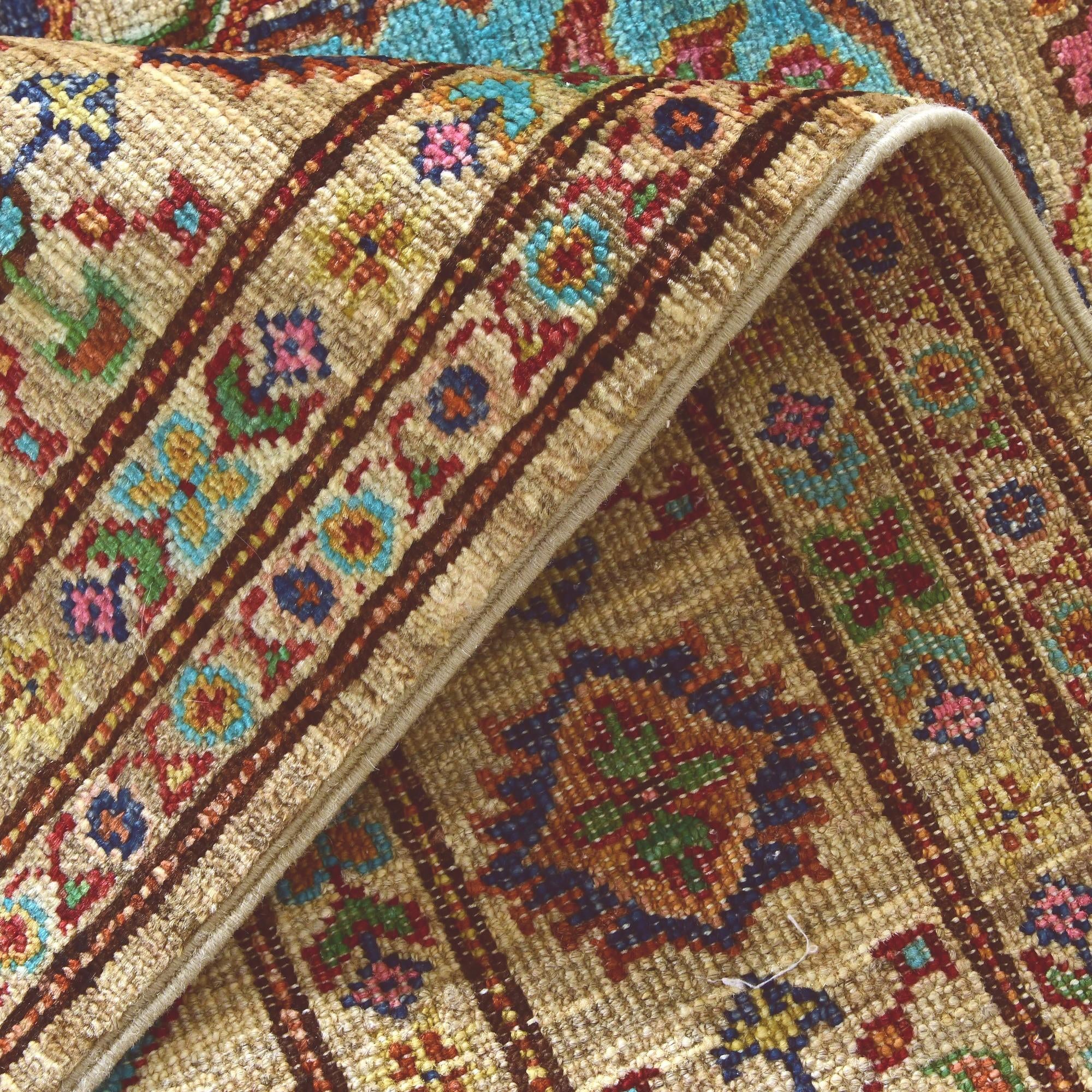3' 5 x 5' 2 Hand Knotted Kazak Rug