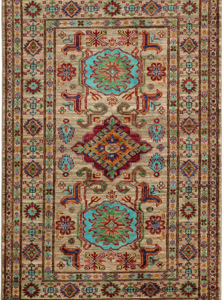 3' 5 x 5' 2 Hand Knotted Kazak Rug