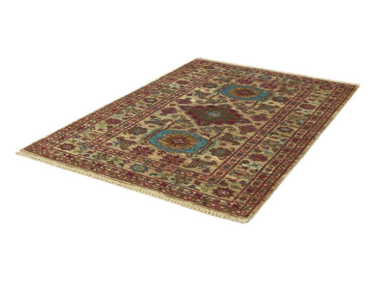Detail image of 3' 6 x 5' 3 Hand Knotted Kazak Rug