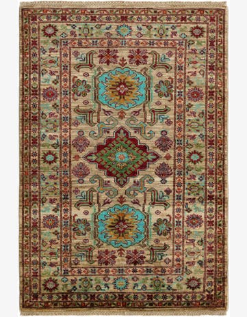 3' 6 x 5' 3 Hand Knotted Kazak Rug