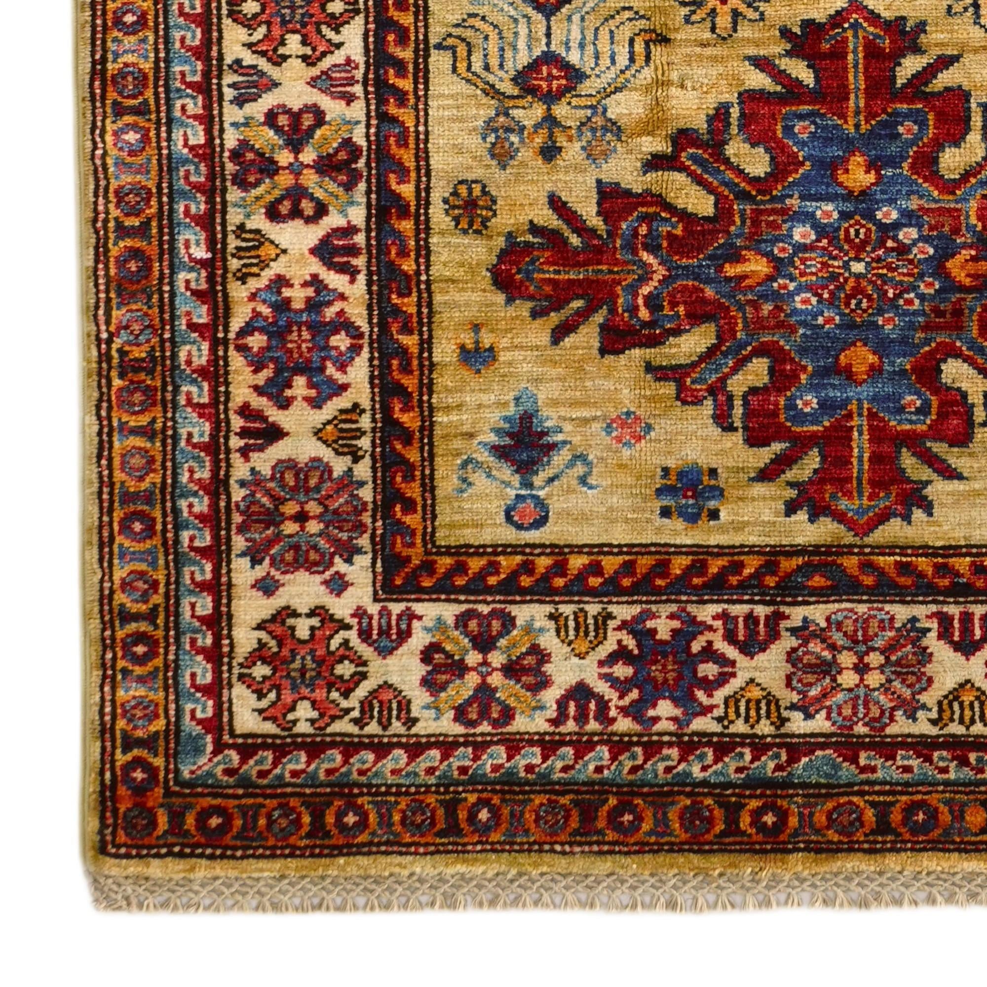 3' 3 x 5' 2 Hand Knotted Kazak Rug
