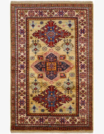 3' 3 x 5' 2 Hand Knotted Kazak Rug