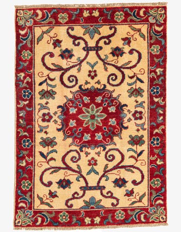 2' 9 x 4' Hand Knotted Kazak Rug