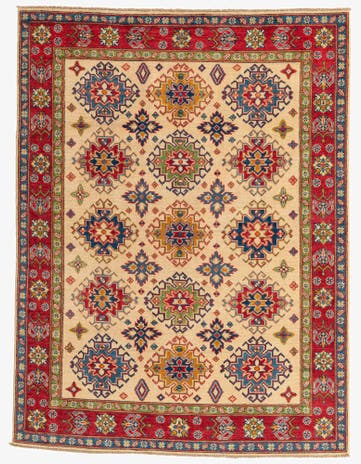 5' x 6' 7 Hand Knotted Kazak Rug