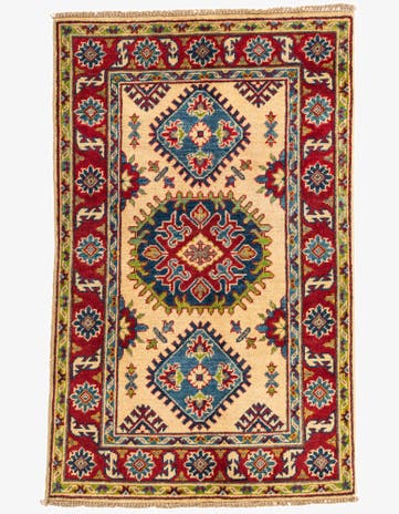 2' 7 x 4' 3 Hand Knotted Kazak Rug