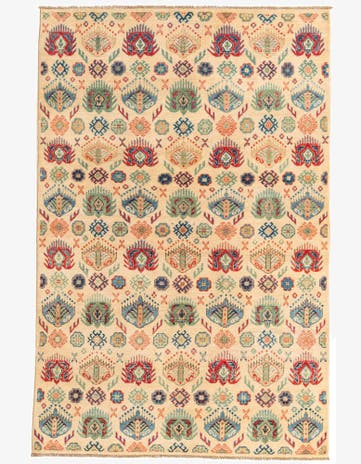 5' 2 x 7' 10 Hand Knotted Kazak Rug