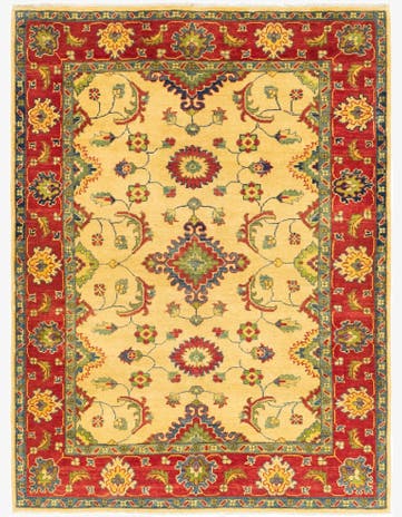 4' 2 x 5' 8 Hand Knotted Kazak Rug