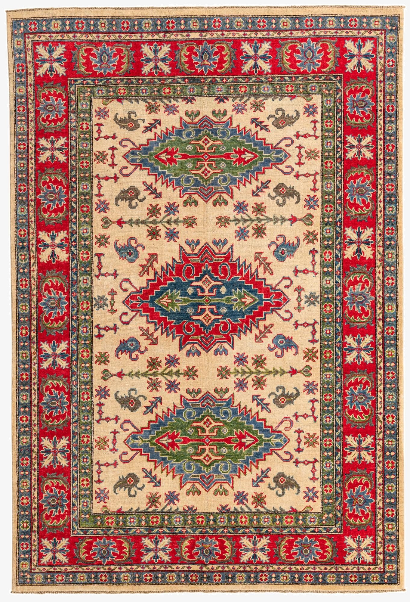 6' x 9'  Hand Knotted Kazak Rug