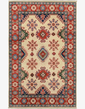 3' 10 x 6' 2 Hand Knotted Kazak Rug