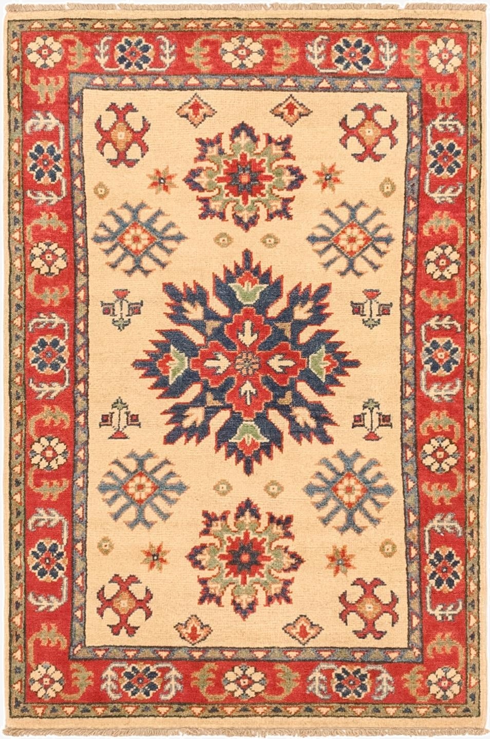 2' 8 x 4' 1  Hand Knotted Kazak Rug