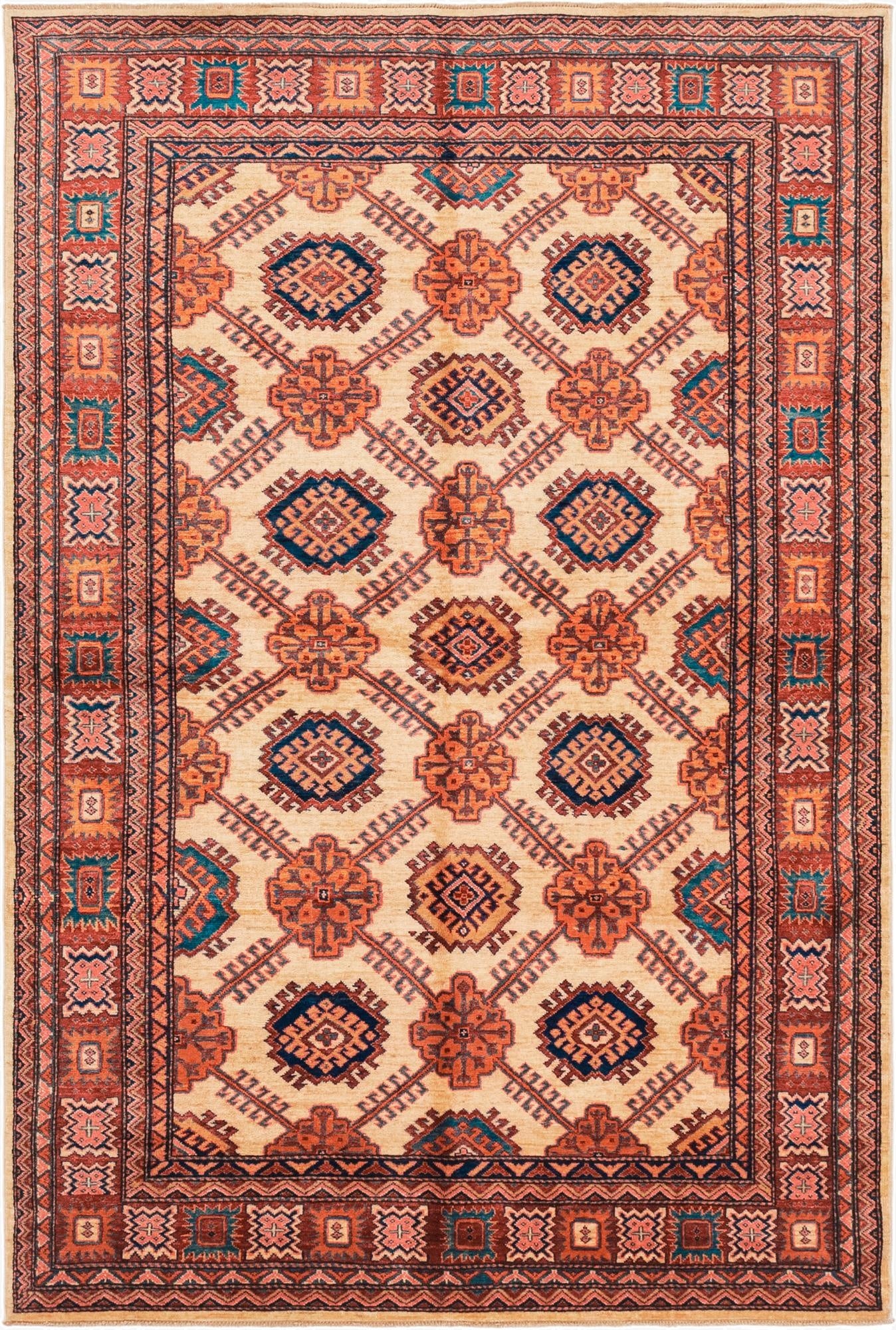 5' 7 x 8' 3  Hand Knotted Kazak Oriental Rug