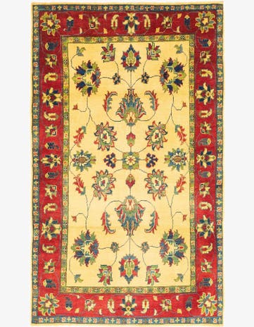4' x 6' 8 Hand Knotted Kazak Rug