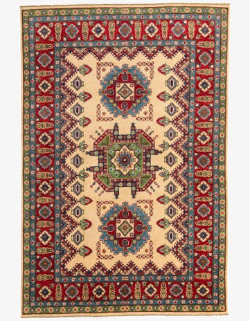 6' 6 x 9' 10 Hand Knotted Kazak Rug
